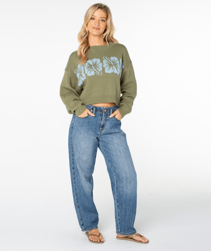 Hibiscus Harmony Sweater
