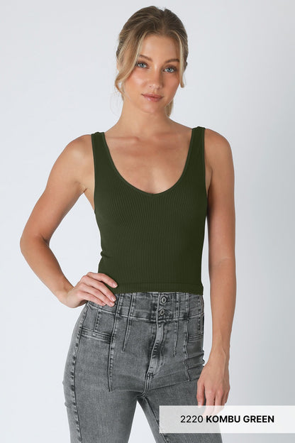 Reversible ribbed crop top by Nikibiki — color variant view