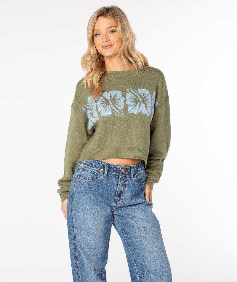 Hibiscus Harmony Sweater