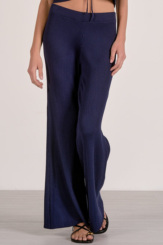 Straight Leg Ribbed Pant