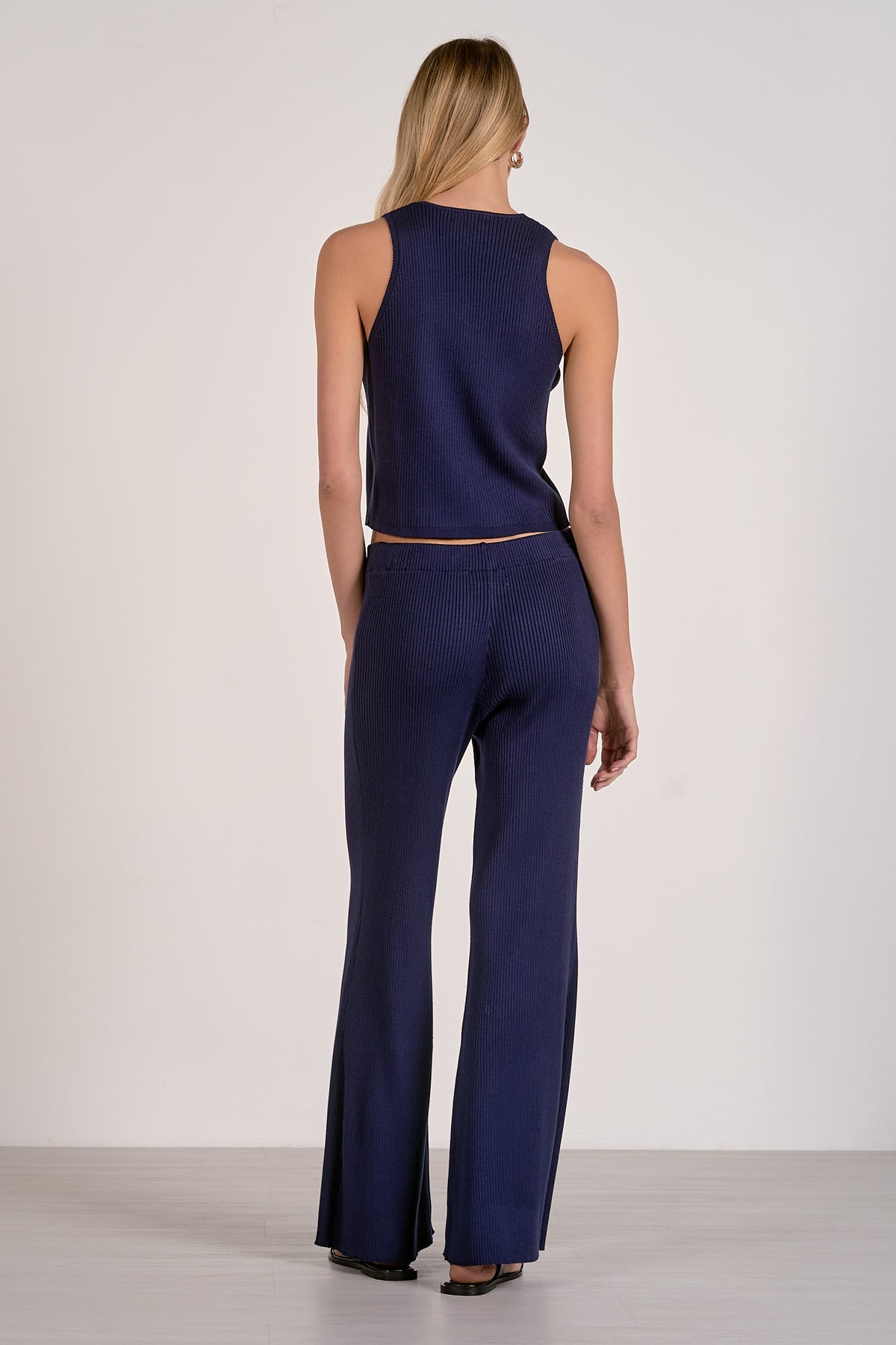Straight Leg Ribbed Pant