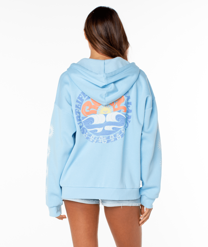 Evening Lineup hoodie in Aragon Wave Cuts — alternate view 1, Roxy