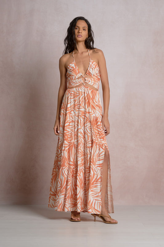 Cut Out Halter Maxi Dress