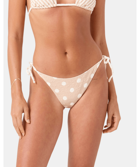 Puka Dots Tie Side Cheeky Bikini Bottom