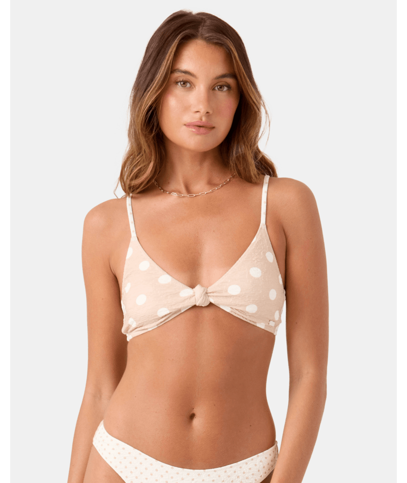 Puka Dots Knot Bralette Bikini Top