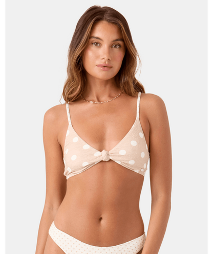Puka Dots Knot Bralette Bikini Top