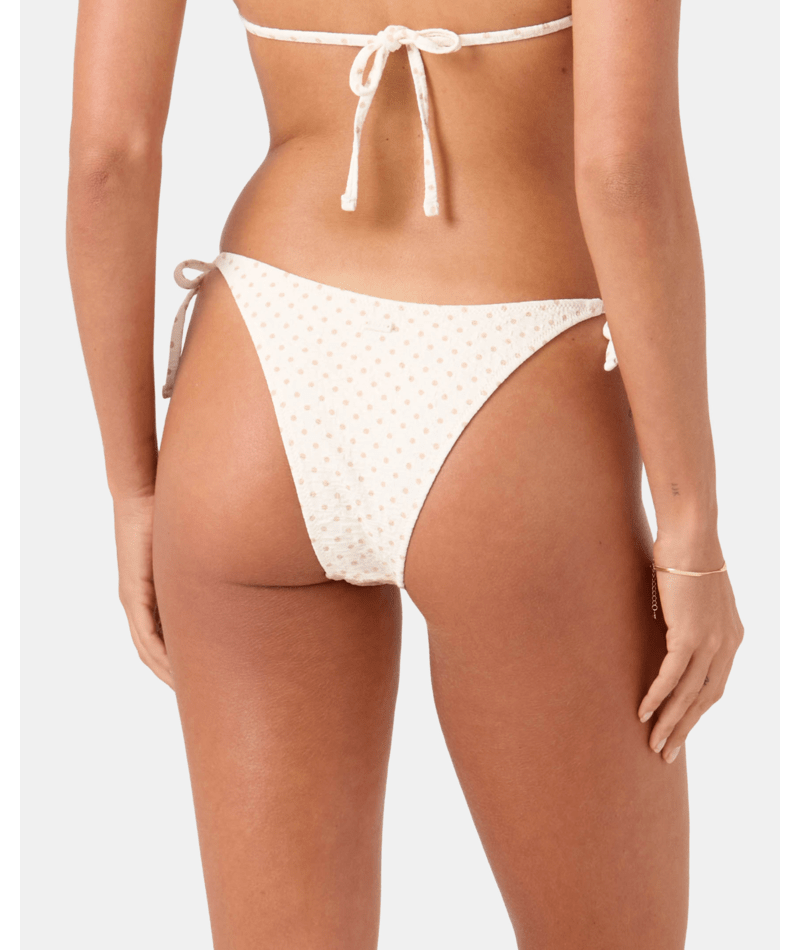 Puka Dots Tie Side Cheeky Bikini Bottom
