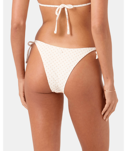 Puka Dots Tie Side Cheeky Bikini Bottom