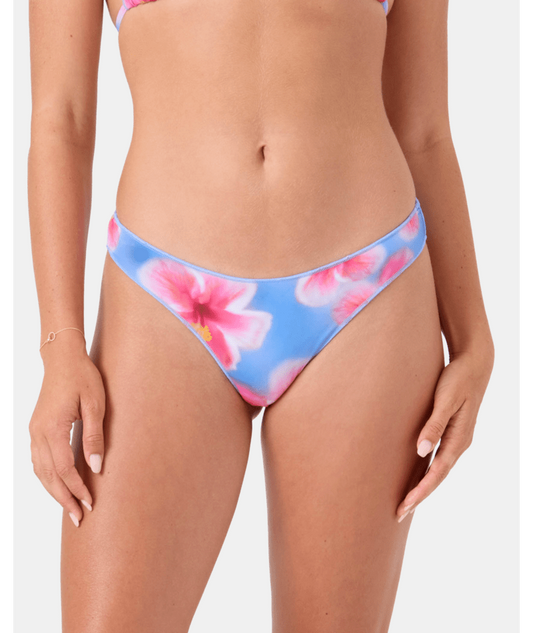 Hibiscus Daze Merrow Edge Shirred Cheeky Bikini Bottom