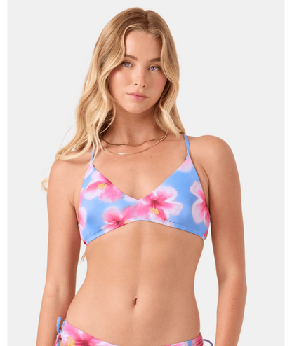 Hibiscus Daze Athletic Triangle Bikini Top
