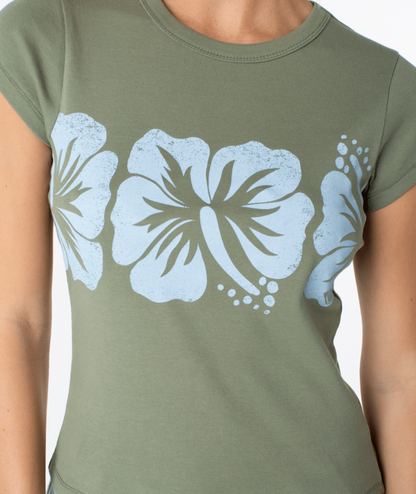 Flower Block 90s Baby Tee