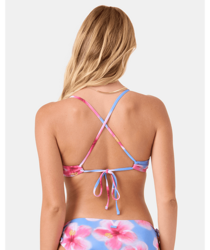 Hibiscus Daze Athletic Triangle Bikini Top