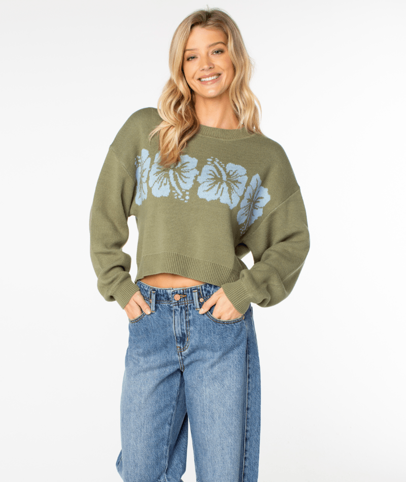 Hibiscus Harmony Sweater