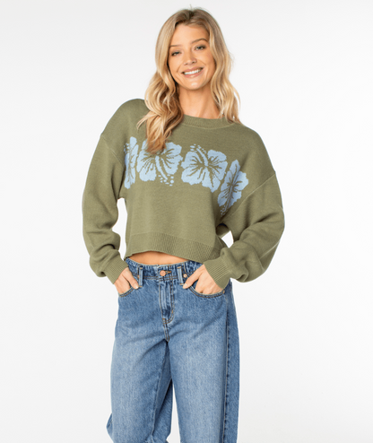 Hibiscus Harmony Sweater