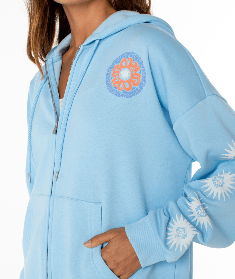 Evening Lineup hoodie in Aragon Wave Cuts — alternate view 6, Roxy