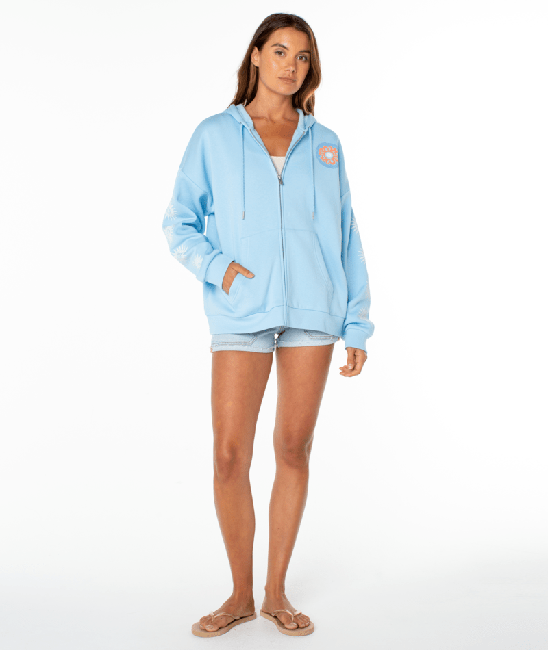 Evening Lineup hoodie in Aragon Wave Cuts — alternate view 7, Roxy