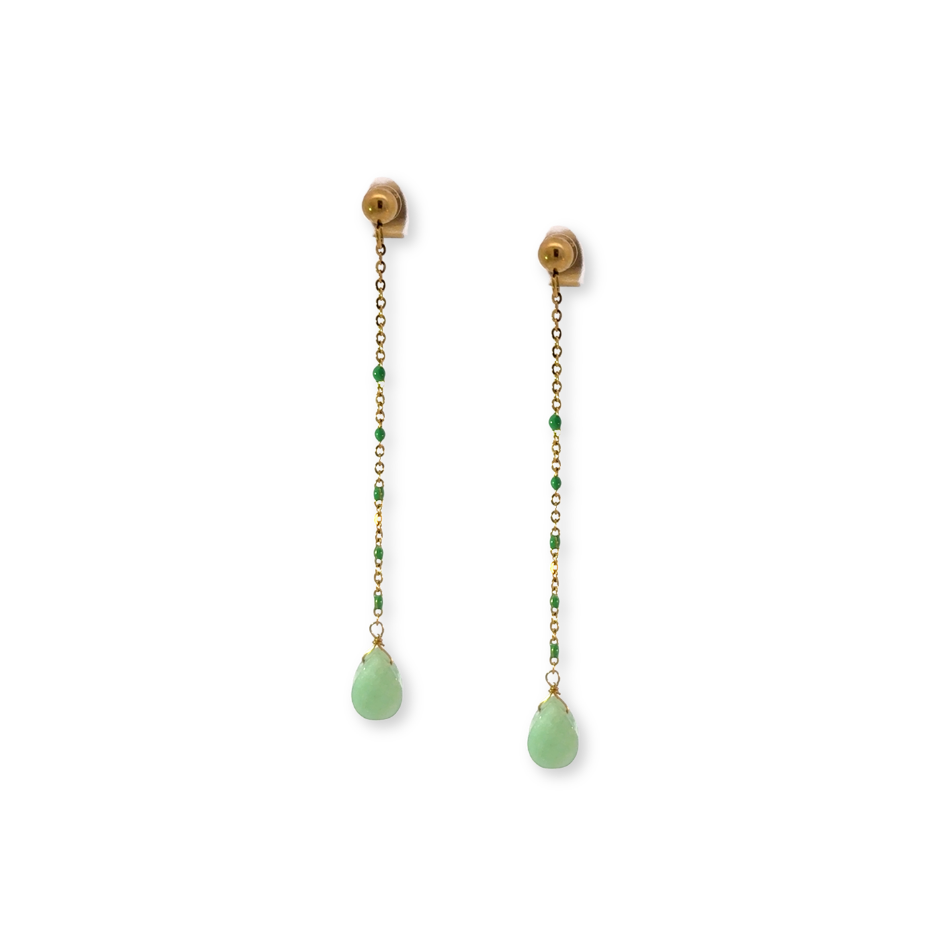 Teardrop Stone Drop Dangle Earring