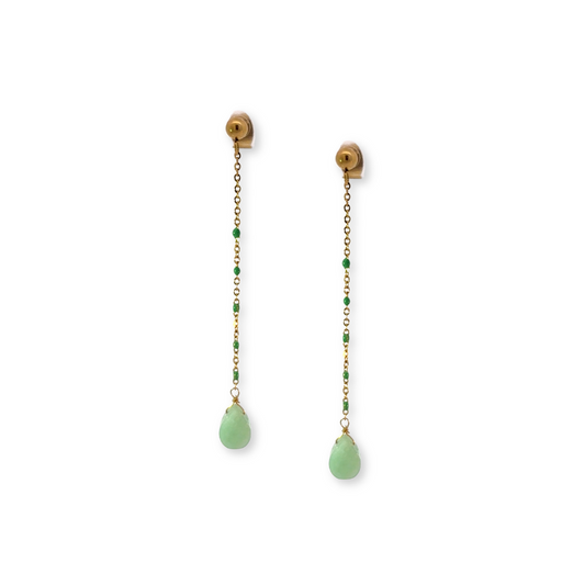 Teardrop Stone Drop Dangle Earring