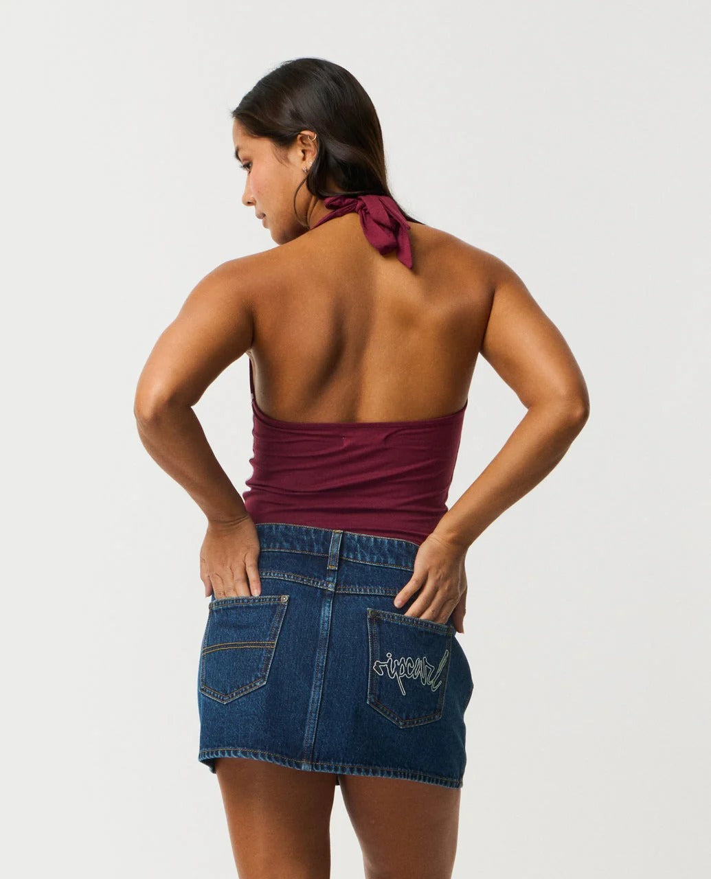 Archive Script Jersey Halter Top