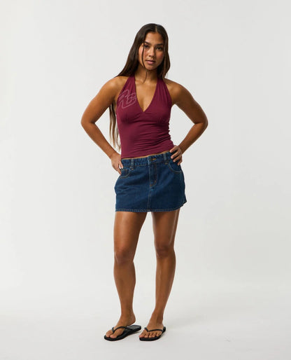 Archive Script Jersey Halter Top