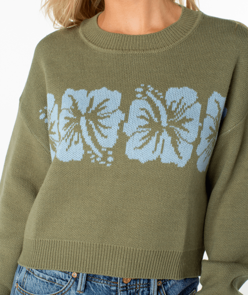 Hibiscus Harmony Sweater