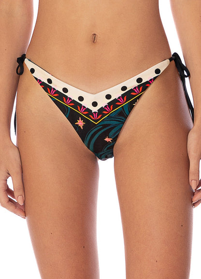 Flamingo Night Sunshine Tie Side Bikini Bottom