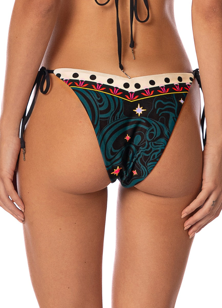 Flamingo Night Sunshine Tie Side Bikini Bottom