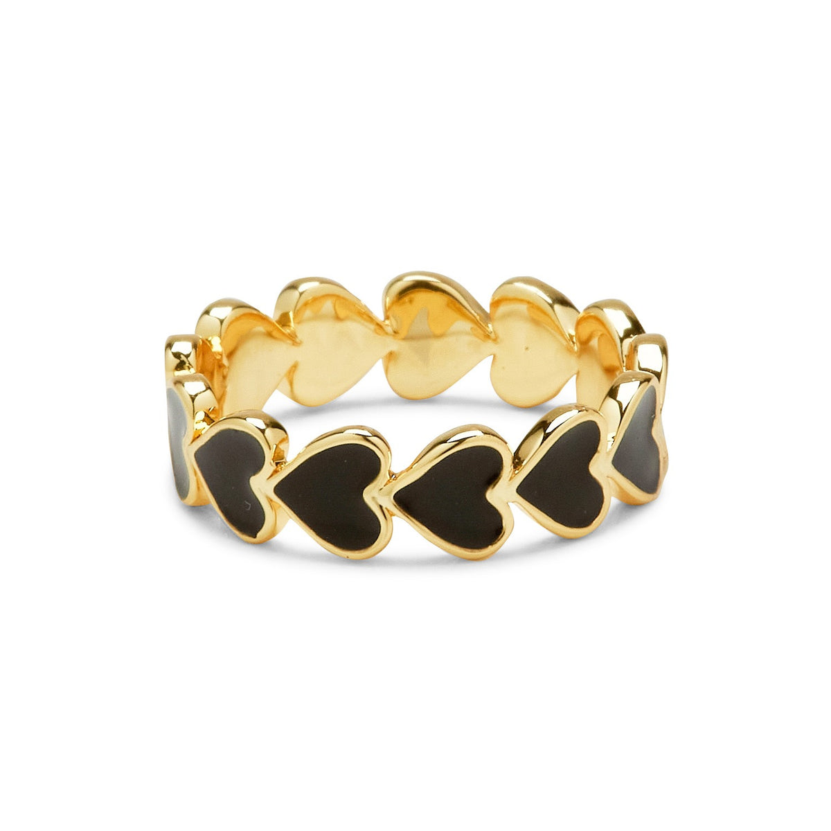 Love Hearts Enameled Band Ring
