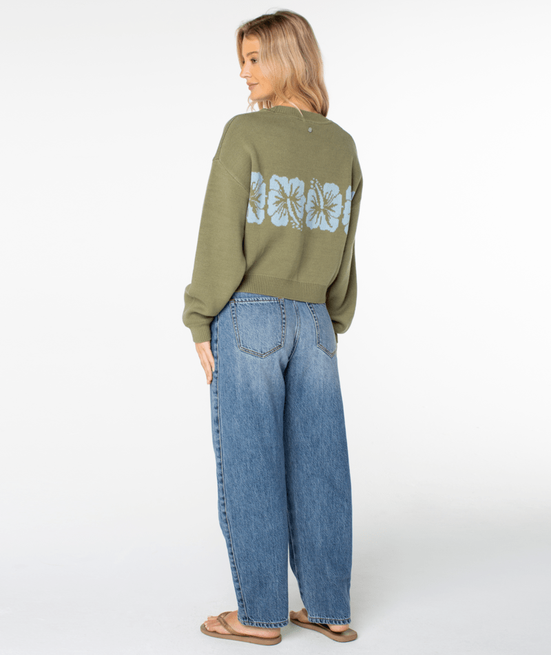 Hibiscus Harmony Sweater