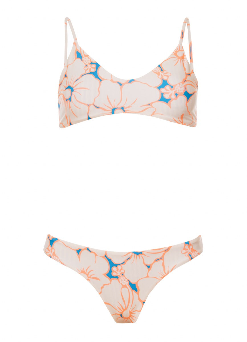 Island Flora Flirt low rise thin-side cheeky bikini bottom by Maaji