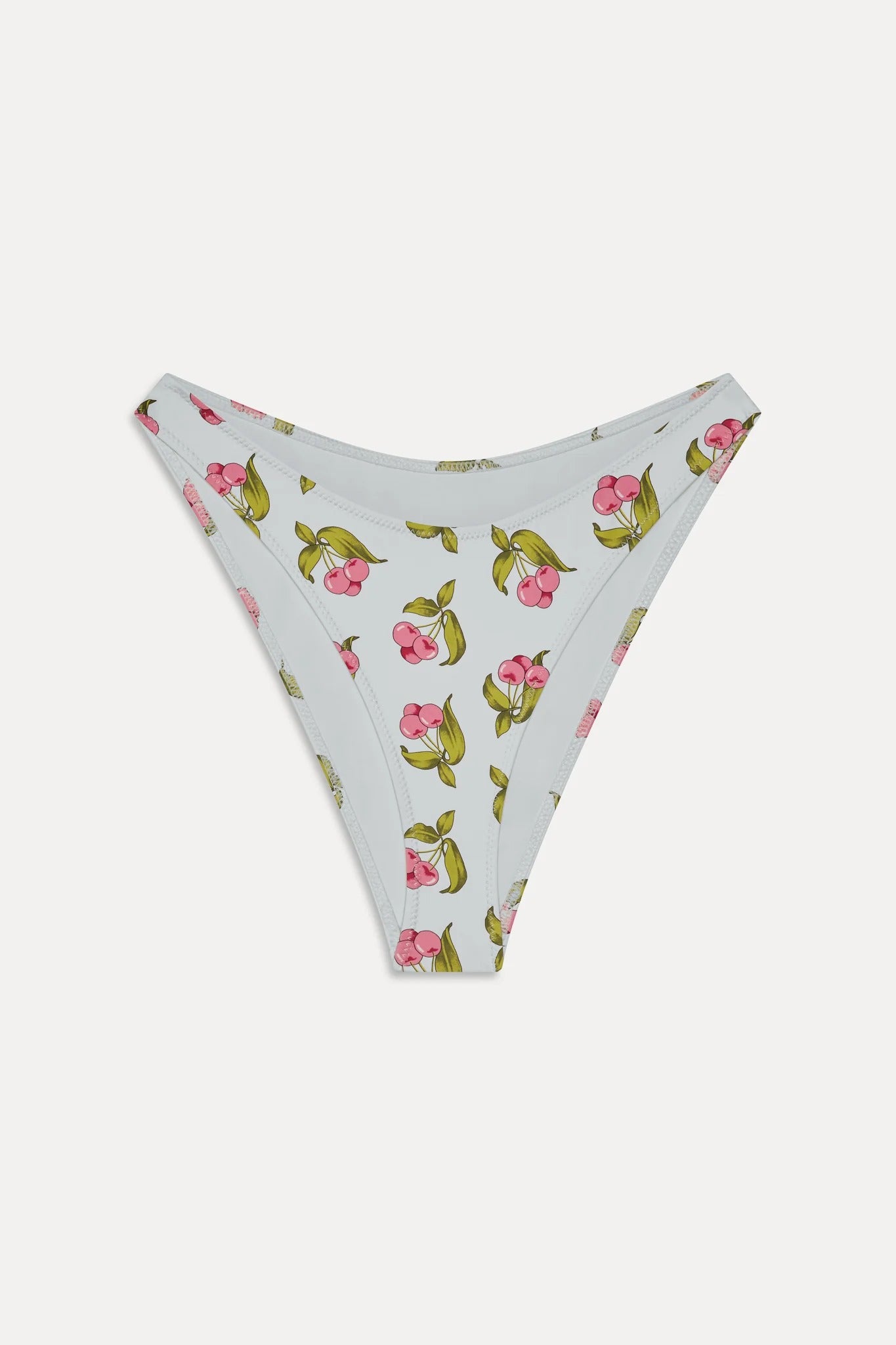 Dove high leg bikini bottom in Cherry Picked — product view, Frankies Bikinis