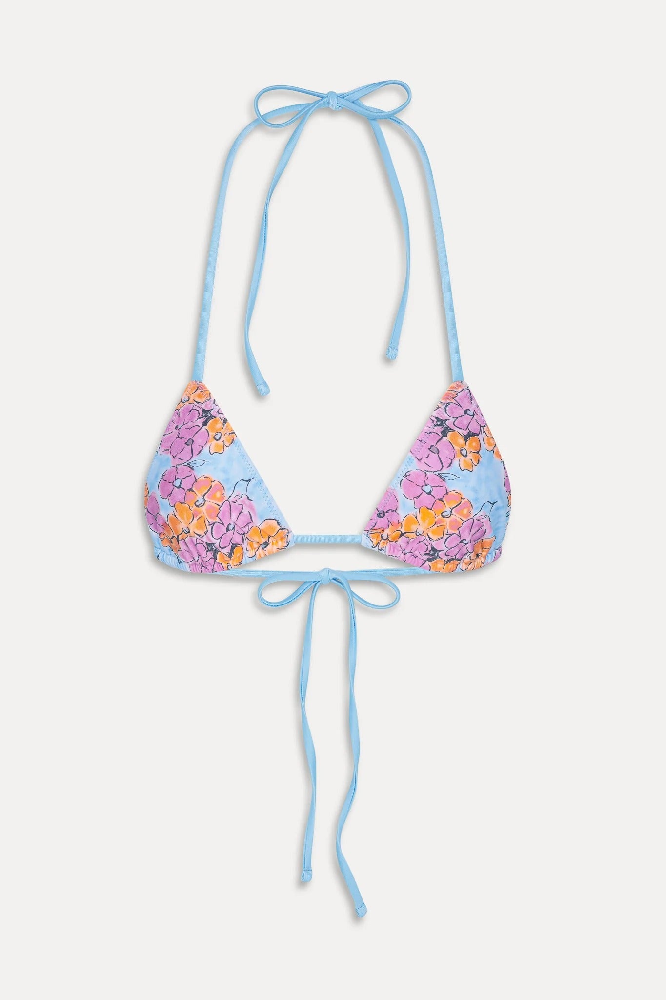 Nick Satin Triangle Bikini Top