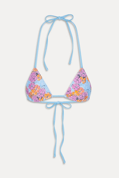 Nick Satin Triangle Bikini Top