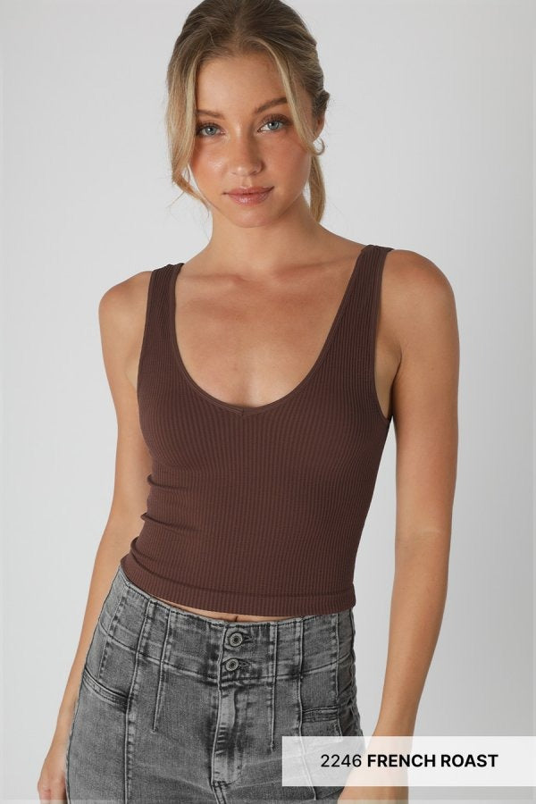 Reversible ribbed crop top by Nikibiki — color variant view