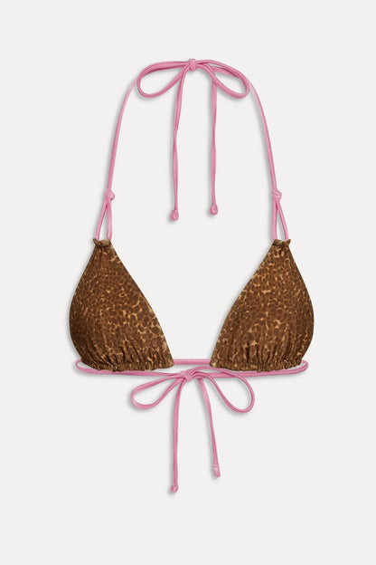 Ari Satin Triangle Bikini Top