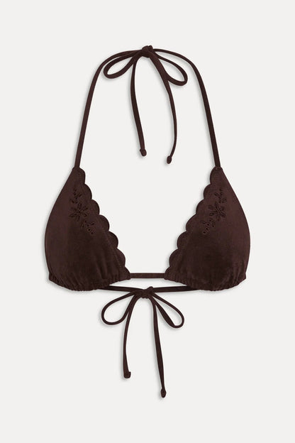 Nick Suede Triangle Bikini Top
