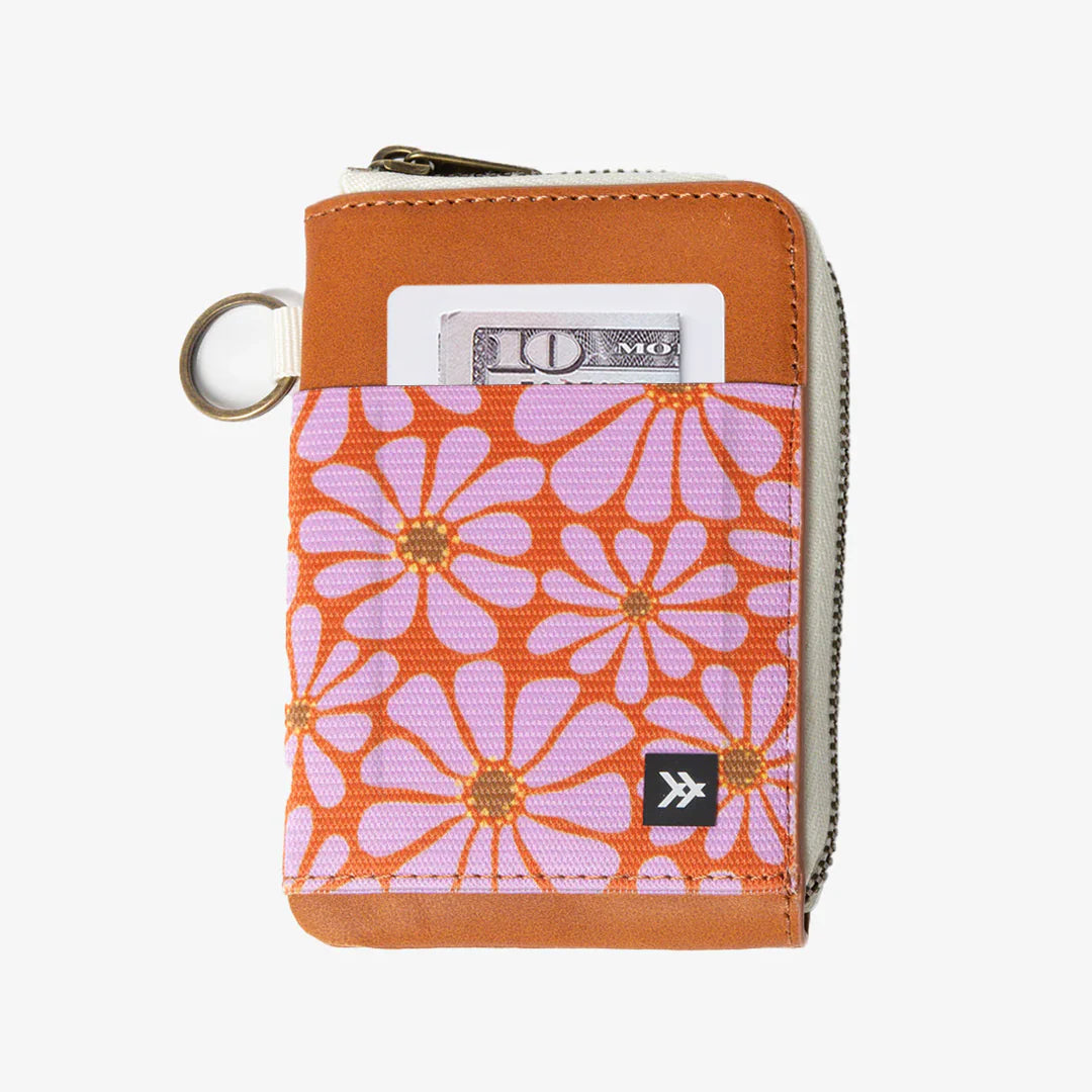 Thread Leather Zip Wallet
