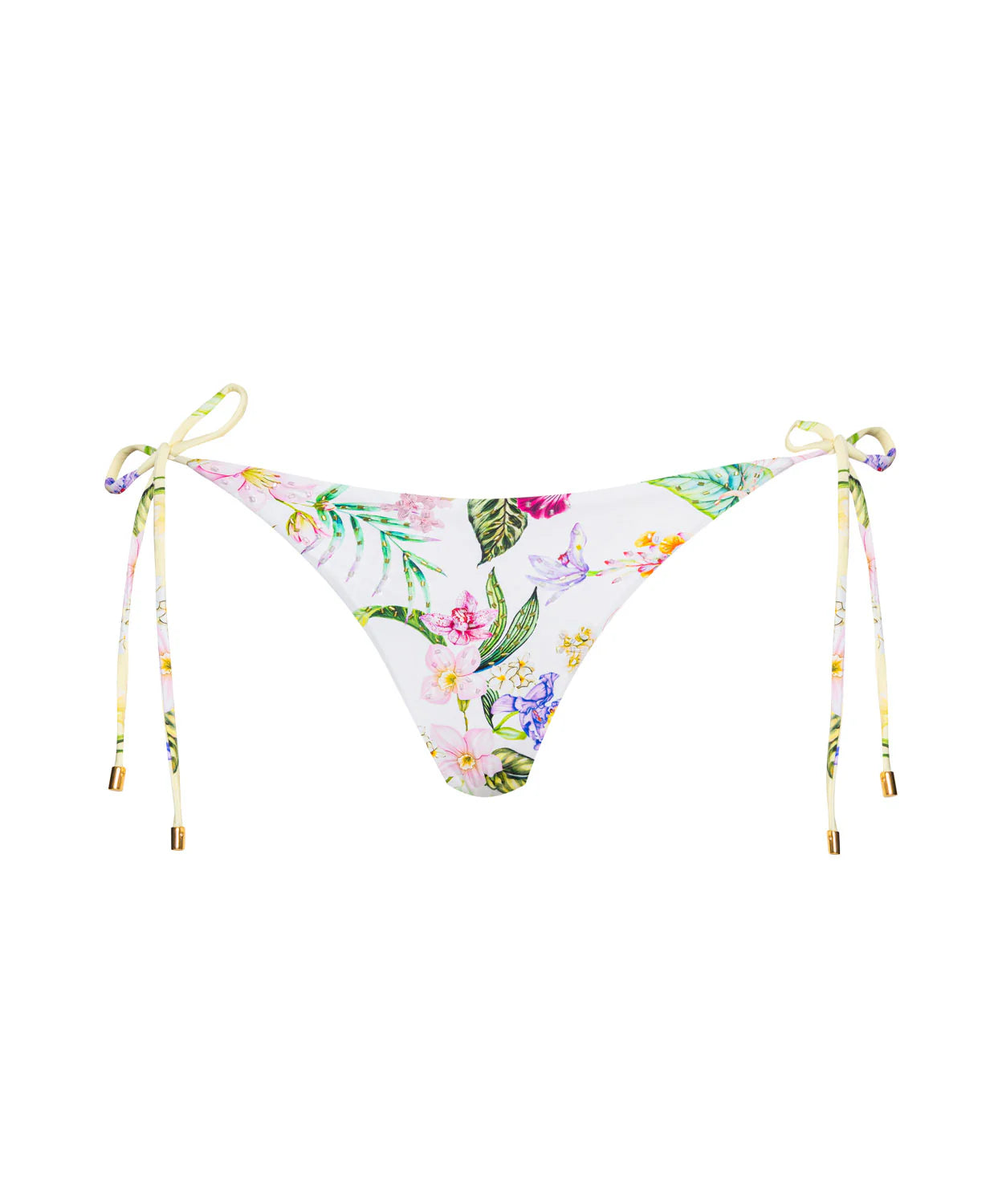 Paradise Bloom Embroidered Teeny Tie Side Bikini Bottom
