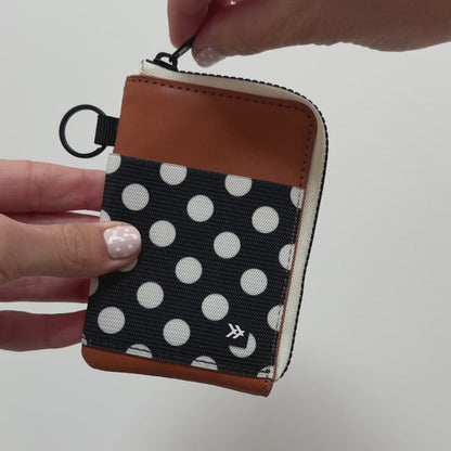Thread Leather Zip Wallet