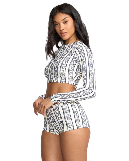 Wave Watcher Crop Longsleeve Rashguard
