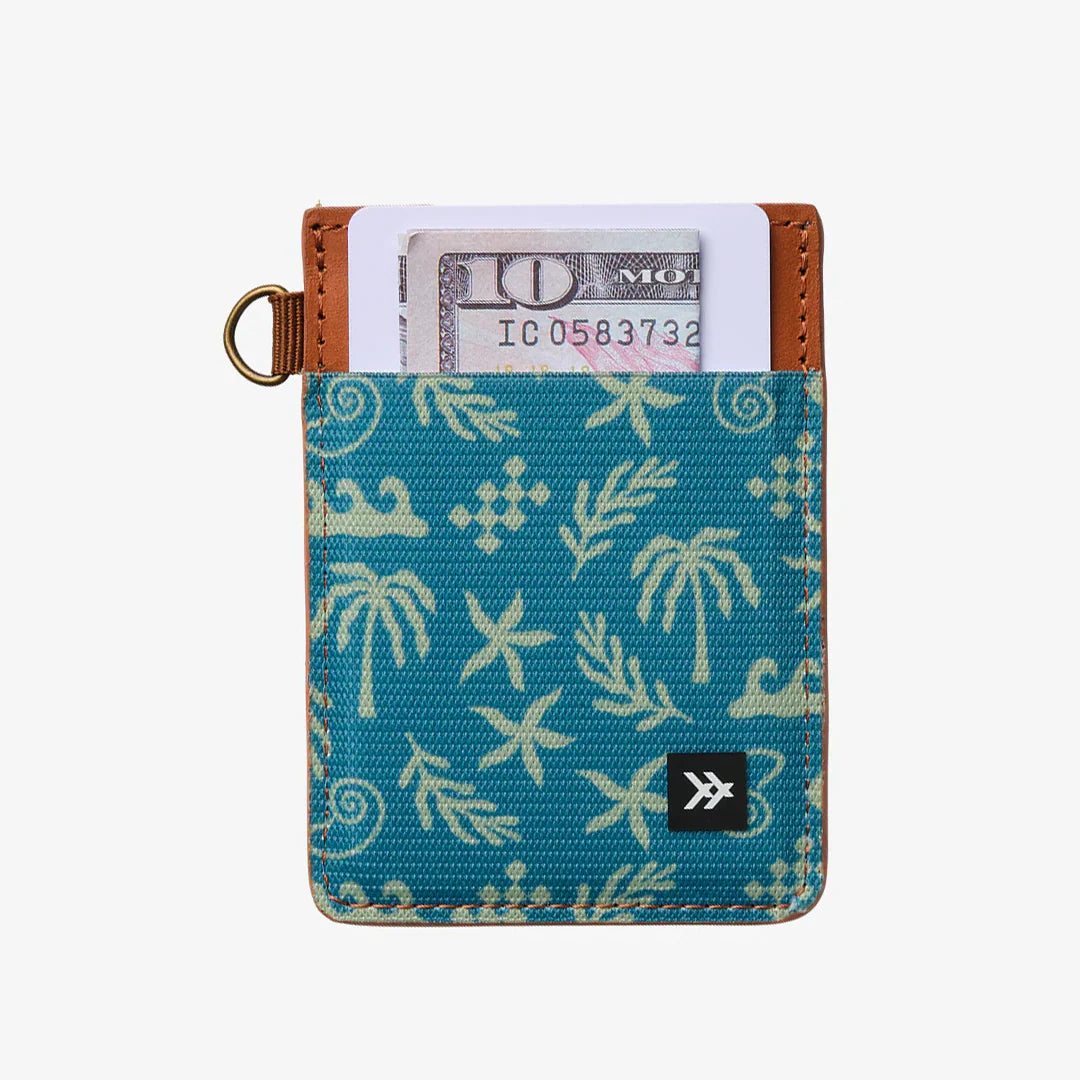 Thread Vertical Leather Wallet