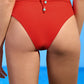 Crimson Suzy Q High-Rise / High-Leg Bikini Bottom