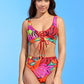 Crimson Paradise Longline Triangle Bikini Top