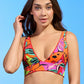 Crimson Paradise Longline Triangle Bikini Top