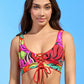 Crimson Paradise Longline Triangle Bikini Top