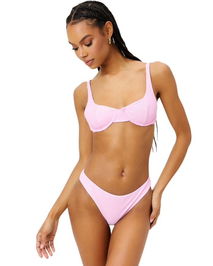 Anna Underwire Ribbed Bikini Top The Bikini Shoppe