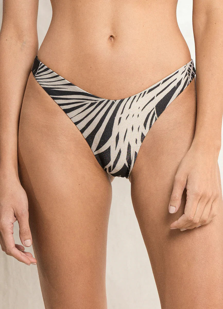 Areca Palm Splendour High Leg Bikini Bottom The Bikini Shoppe