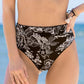 Black Tulip Suzy Q High Waist Bikini Bottom The Bikini Shoppe