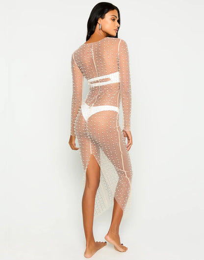 Champagne Nights Mesh Dress The Bikini Shoppe