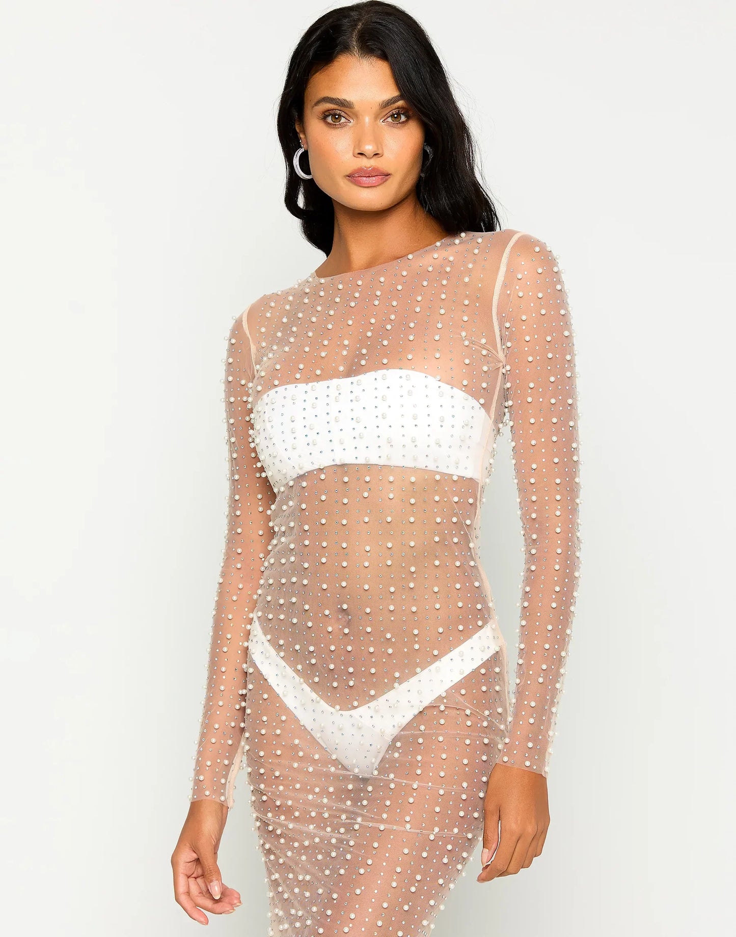 Champagne Nights Mesh Dress The Bikini Shoppe